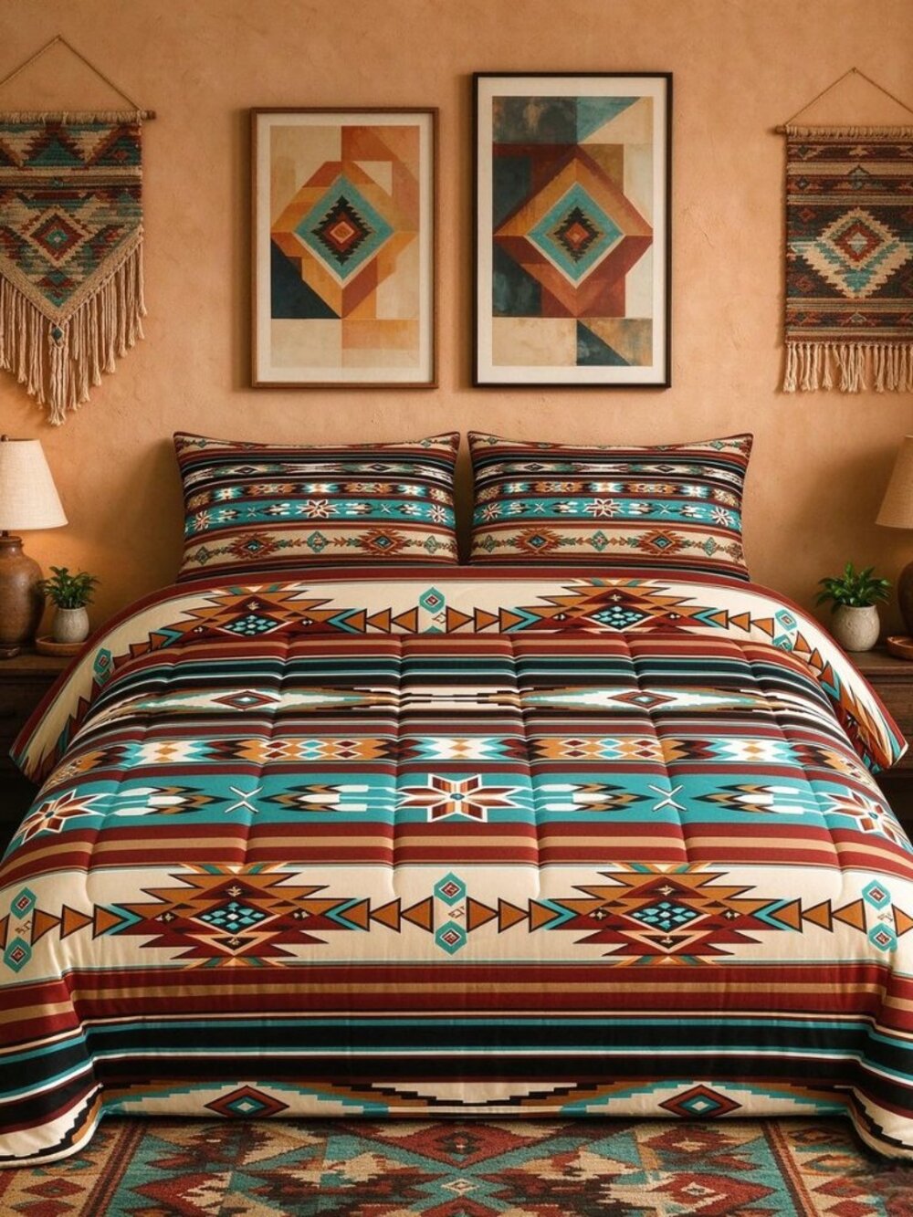 Western Decor Comforter Aztec Comforter Set Cowboy Cowgirl Southwestern Bedding